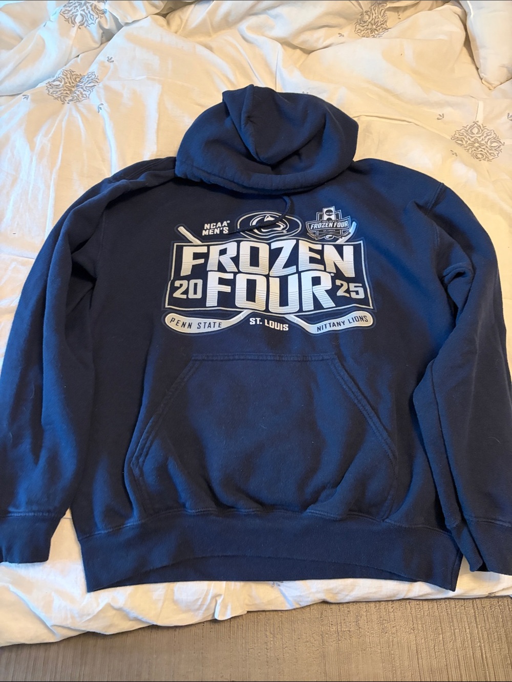Penn State Frozen Four 2025 Navy Men's Hoodie Mens Medium